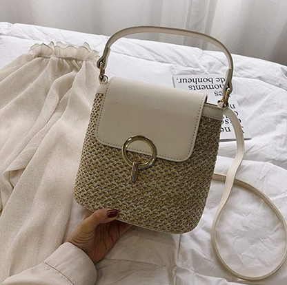 Skanto | Eva Straw Chic Bag – Lightweight Summer Bag with Shoulder Strap