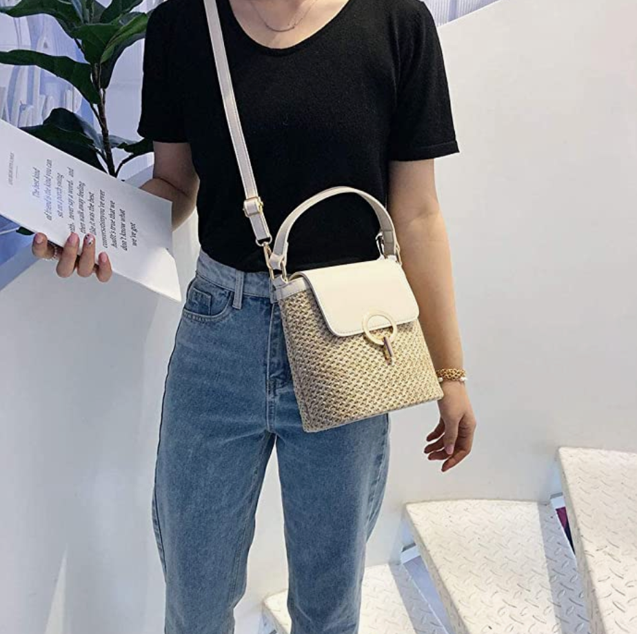 Skanto | Eva Straw Chic Bag – Lightweight Summer Bag with Shoulder Strap