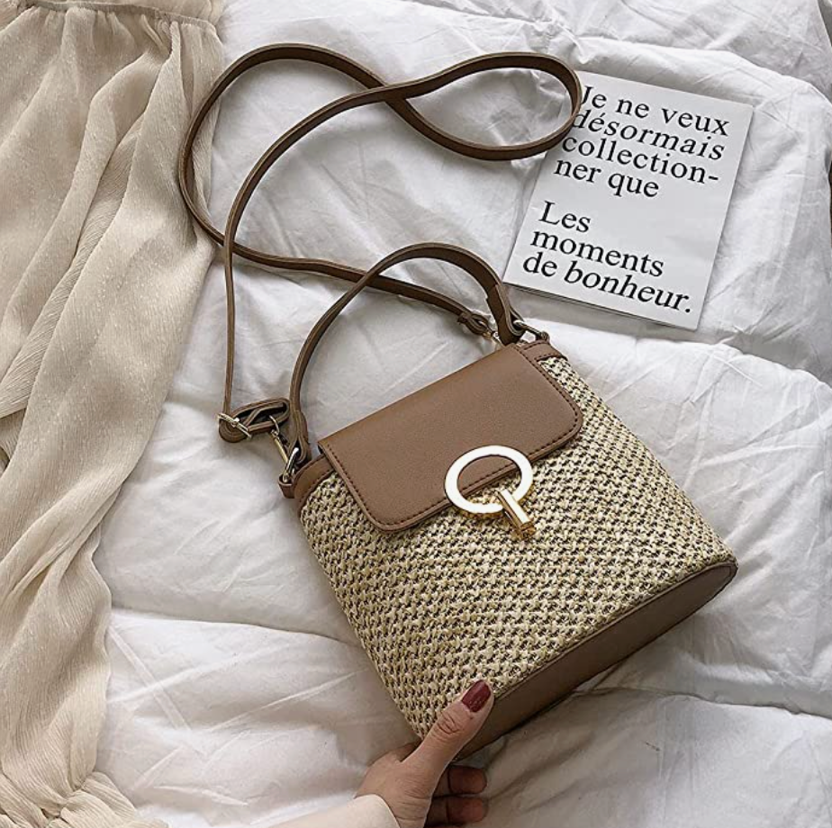 Skanto | Eva Straw Chic Bag – Lightweight Summer Bag with Shoulder Strap
