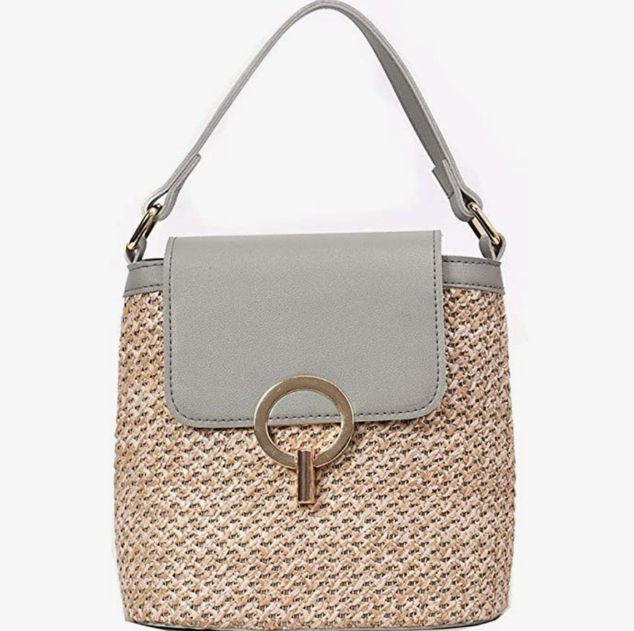 Skanto | Eva Straw Chic Bag – Lightweight Summer Bag with Shoulder Strap