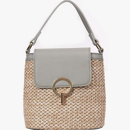Skanto | Eva Straw Chic Bag – Lightweight Summer Bag with Shoulder Strap