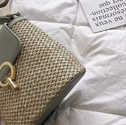 Skanto | Eva Straw Chic Bag – Lightweight Summer Bag with Shoulder Strap