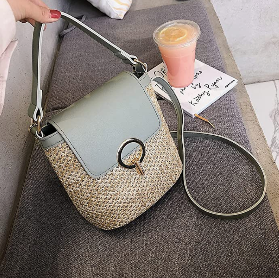 Skanto | Eva Straw Chic Bag – Lightweight Summer Bag with Shoulder Strap