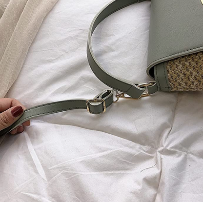 Skanto | Eva Straw Chic Bag – Lightweight Summer Bag with Shoulder Strap
