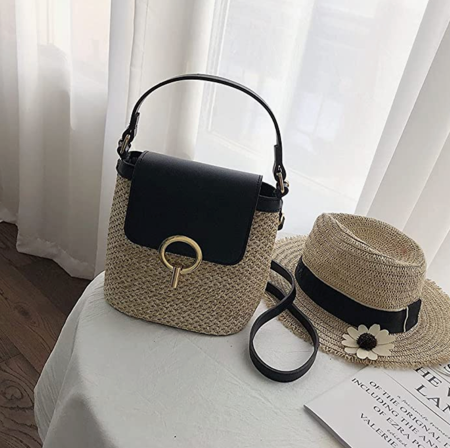 Skanto | Eva Straw Chic Bag – Lightweight Summer Bag with Shoulder Strap