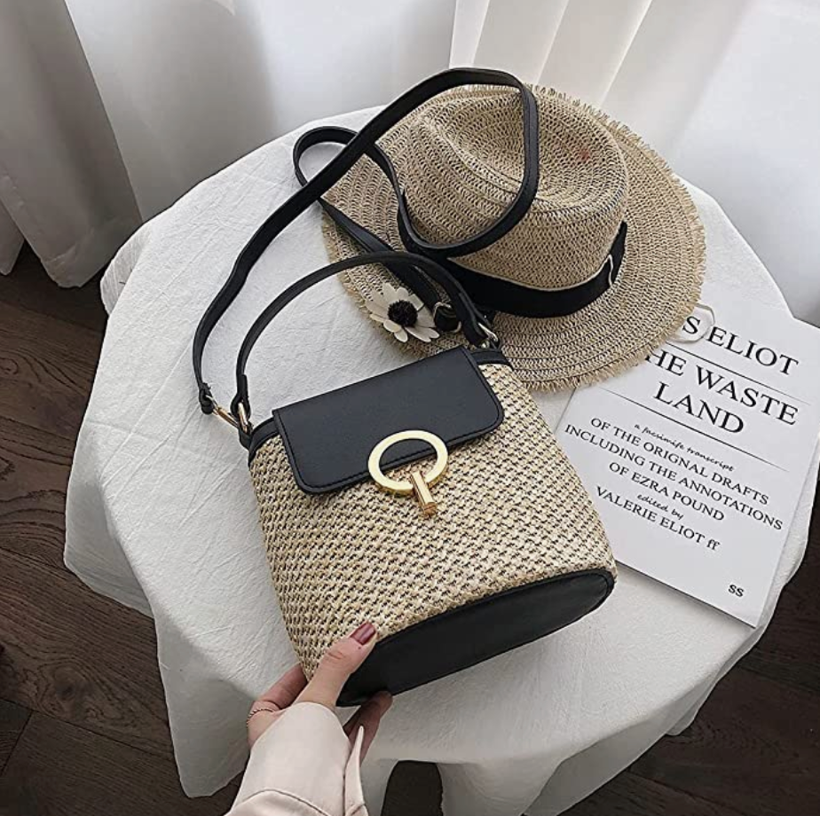 Skanto | Eva Straw Chic Bag – Lightweight Summer Bag with Shoulder Strap