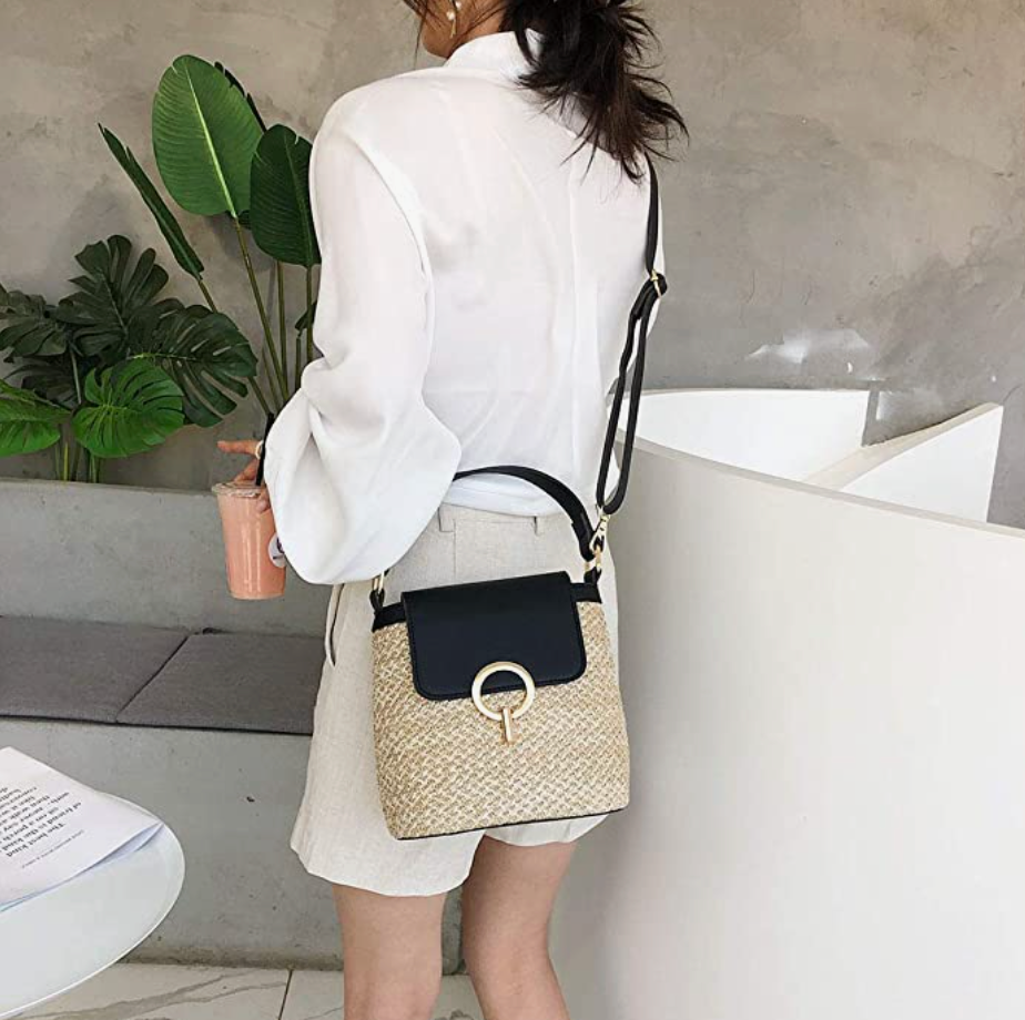 Skanto | Eva Straw Chic Bag – Lightweight Summer Bag with Shoulder Strap