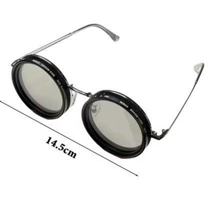 BowLift | VisionRound Polarized Sunglasses – Unisex Retro Design with Adjustable Light Filter