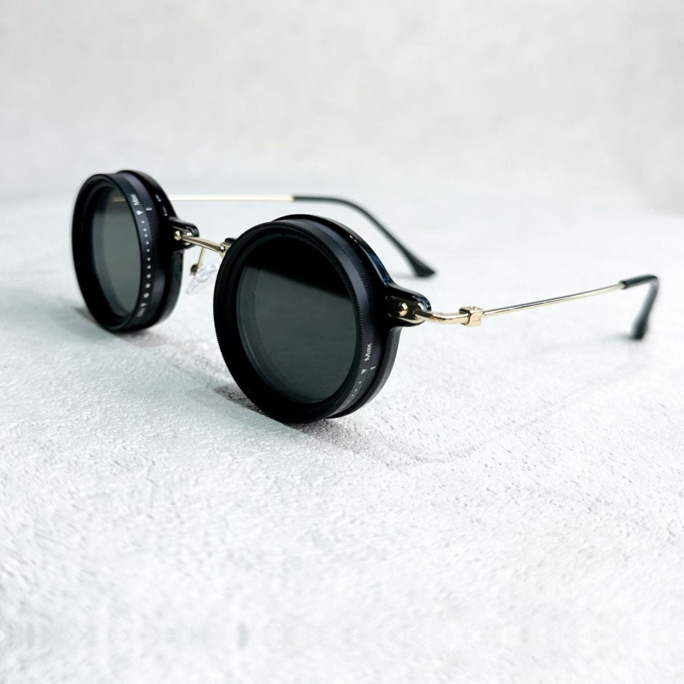 VisionRound Polarized Sunglasses – Unisex Retro Design with Adjustable Light Filter | Bowlift
