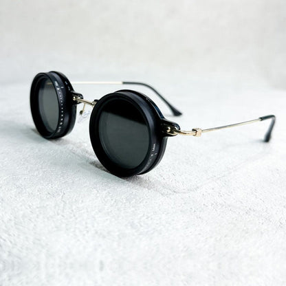 VisionRound Polarized Sunglasses – Unisex Retro Design with Adjustable Light Filter | Bowlift