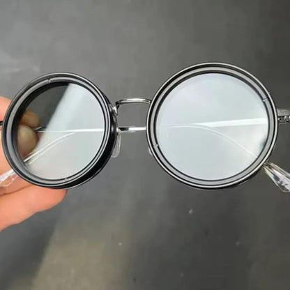 BowLift | VisionRound Polarized Sunglasses – Unisex Retro Design with Adjustable Light Filter