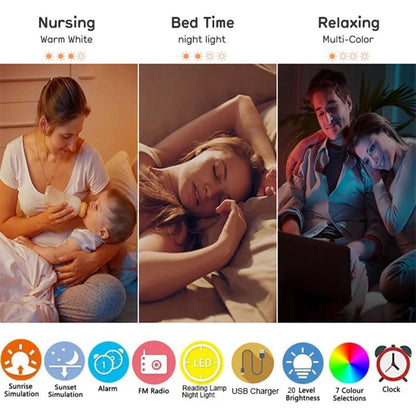 Skanto | Sunrise Alarm Clock with Sunrise Simulation and Nature Sounds