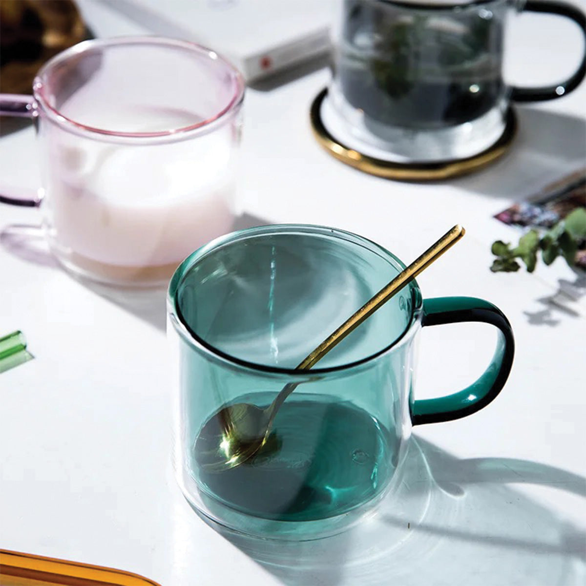 BowLift | DoublyMug | Tinted glass mug for hot beverages