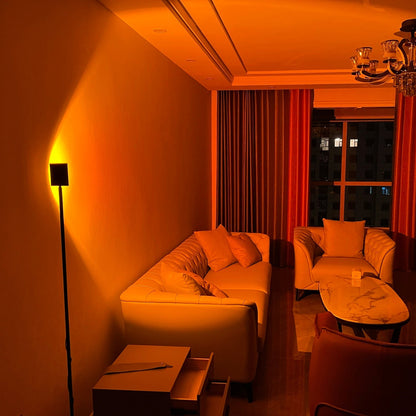 Frendorf | LED Color Projector Floor Lamp | Minimalist Halo Light Effect