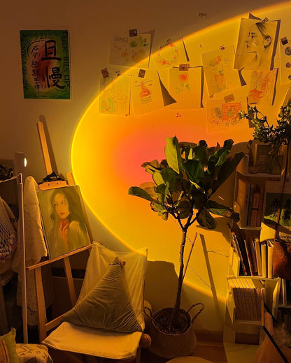 Frendorf | LED Color Projector Floor Lamp | Minimalist Halo Light Effect