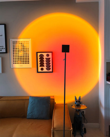 Frendorf | LED Color Projector Floor Lamp | Minimalist Halo Light Effect