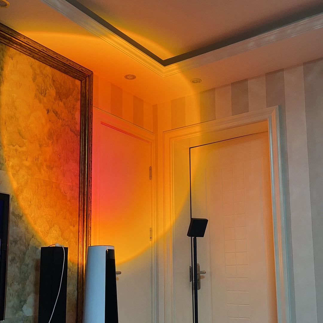 Frendorf | LED Color Projector Floor Lamp | Minimalist Halo Light Effect