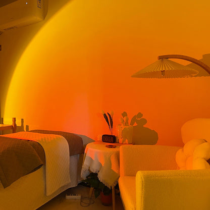 Frendorf | LED Color Projector Floor Lamp | Minimalist Halo Light Effect