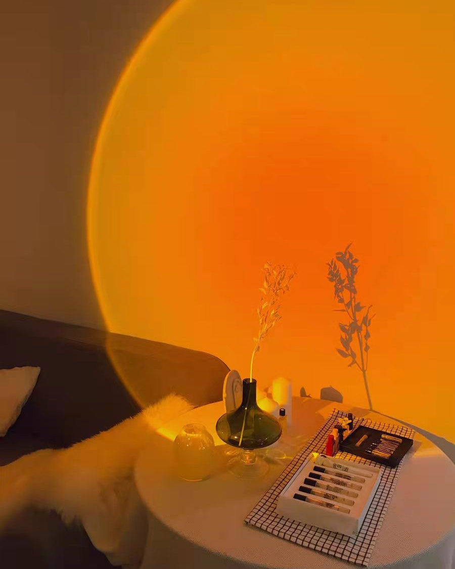 Frendorf | LED Color Projector Floor Lamp | Minimalist Halo Light Effect