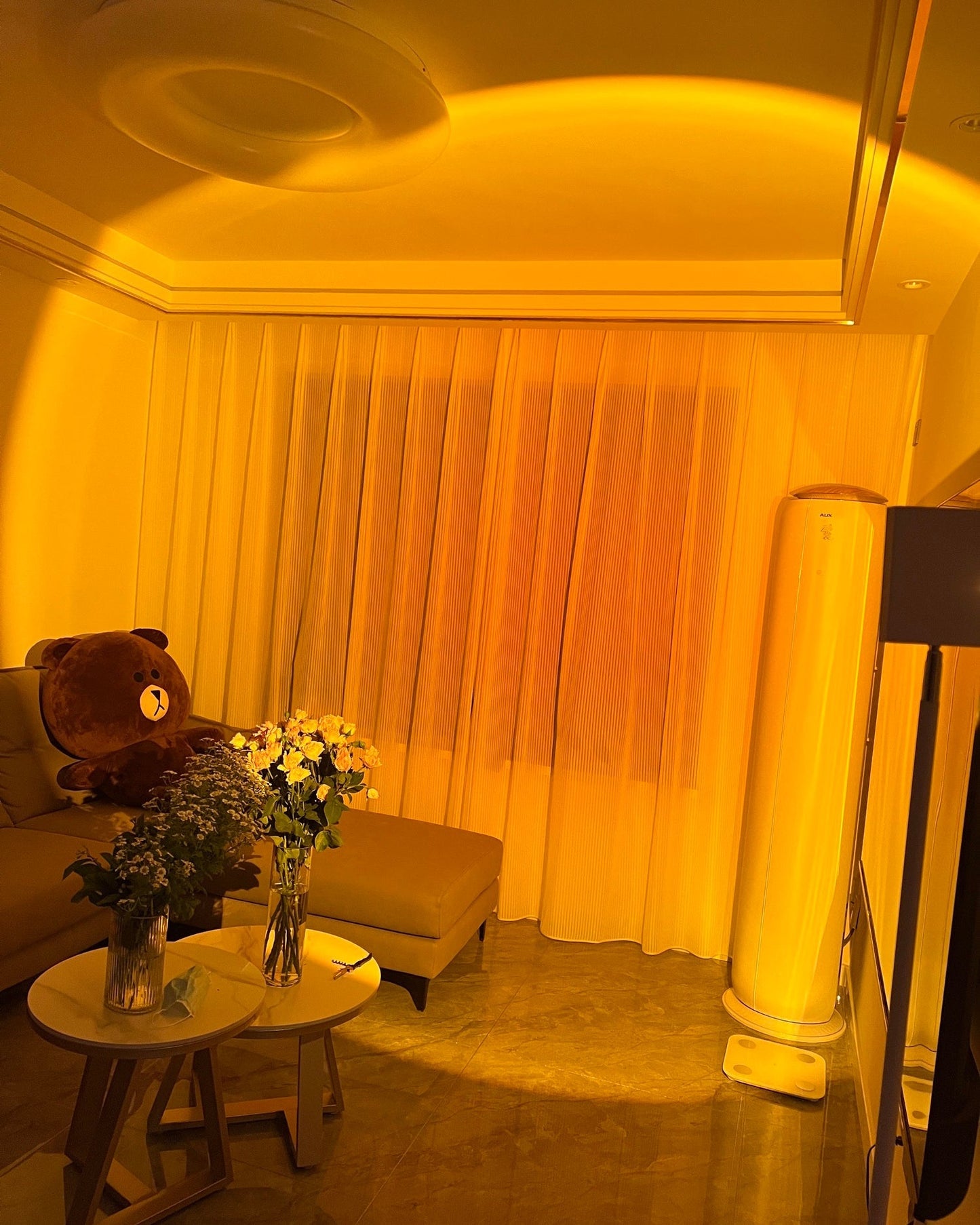 Frendorf | LED Color Projector Floor Lamp | Minimalist Halo Light Effect