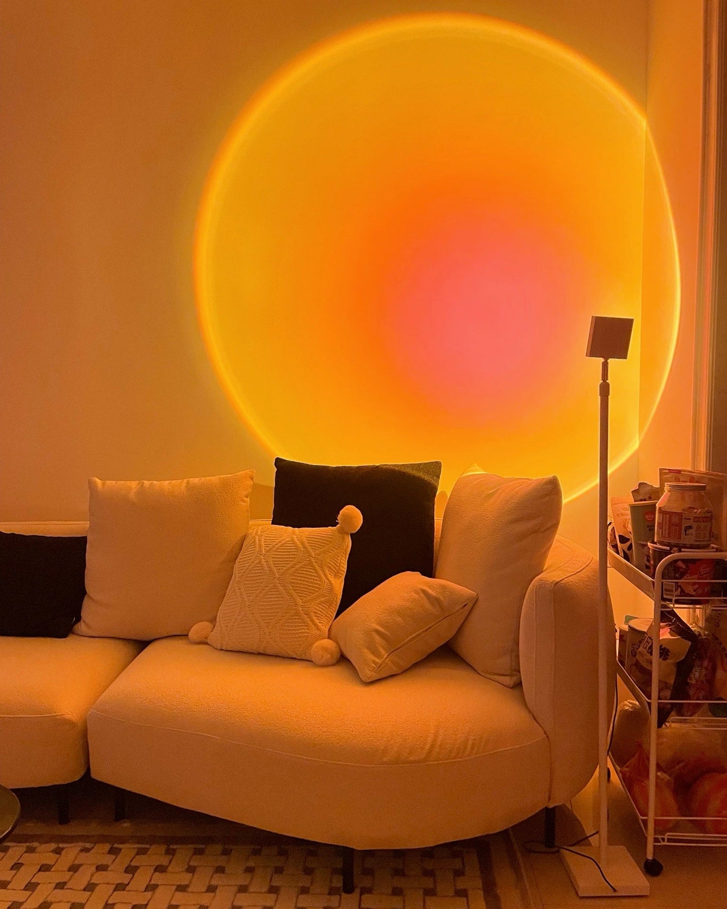 Frendorf | LED Color Projector Floor Lamp | Minimalist Halo Light Effect