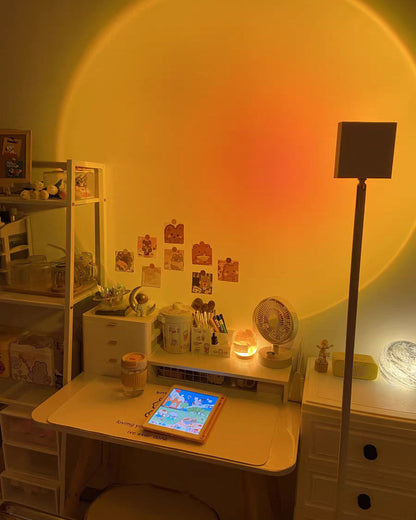 Frendorf | LED Color Projector Floor Lamp | Minimalist Halo Light Effect
