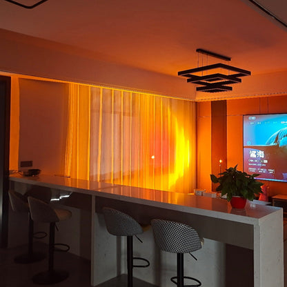 Frendorf | LED Color Projector Floor Lamp | Minimalist Halo Light Effect