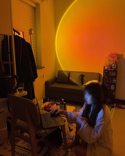 Frendorf | LED Color Projector Floor Lamp | Minimalist Halo Light Effect