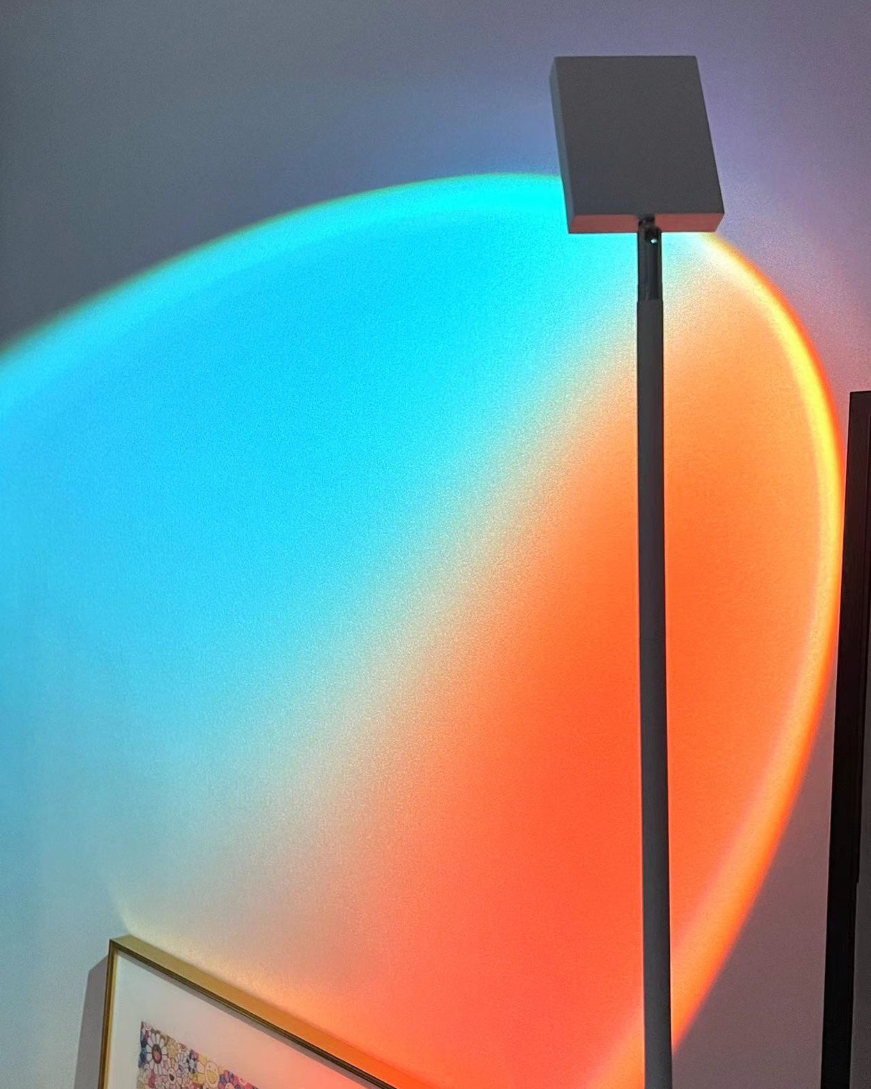 Frendorf | LED Color Projector Floor Lamp | Minimalist Halo Light Effect