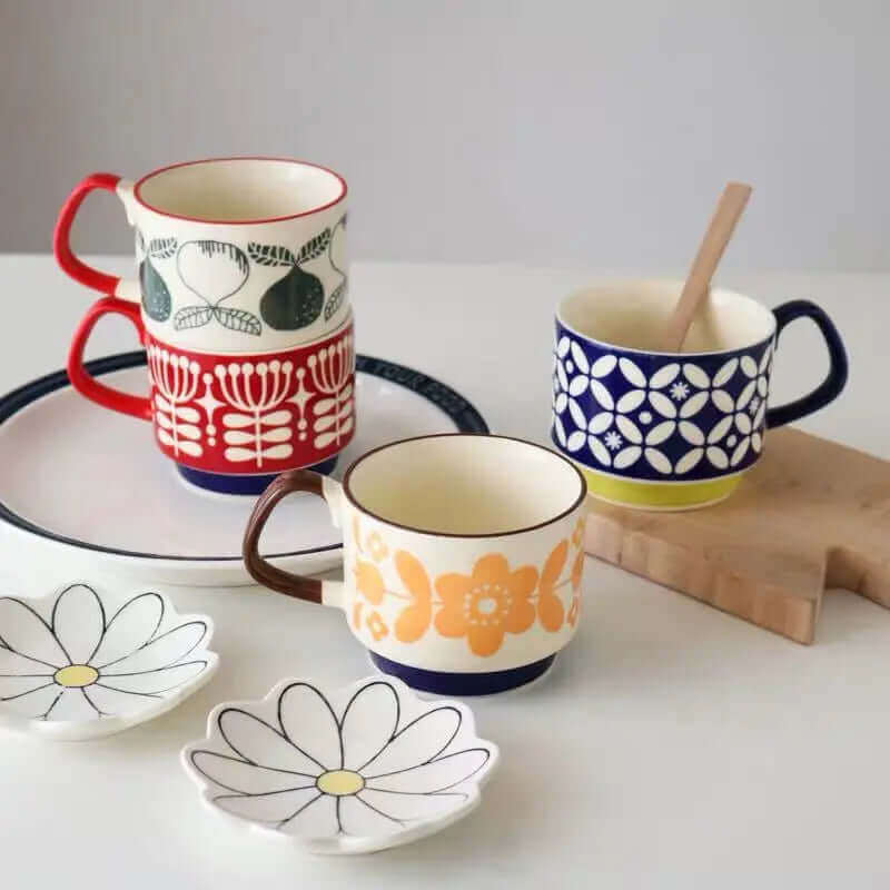 Skanto | Outstanding Retro Ceramic Coffee Cups – Available in 8 Different Patterns