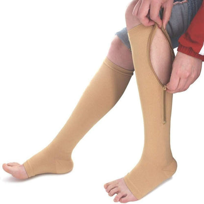 Skanto | SupportEase – Compression Socks with Zipper for Tired and Swollen Legs