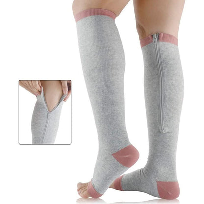 Skanto | SupportEase – Compression Socks with Zipper for Tired and Swollen Legs