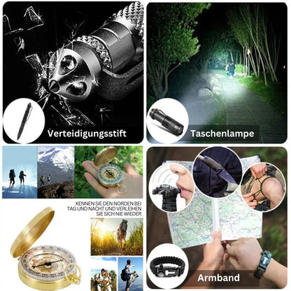 Skanto | 38-in-1 First Aid and Survival Kit with Flashlight and Compass