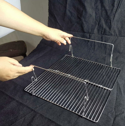 BowLift | Portable Grill Camping Stainless Steel Folding Grill Wood Charcoal Grill