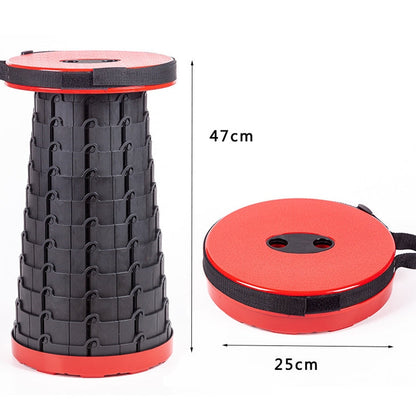 BowLift | Outdoor Portable Collapsible Telescopic Plastic Stool Camping Fishing Garden Stool (Yellow)