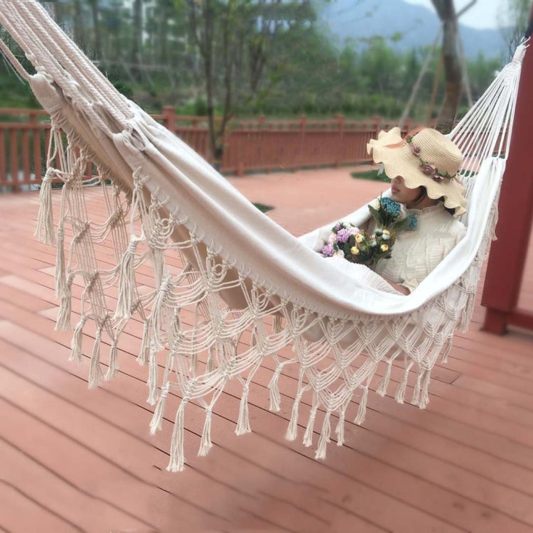 BowLift | Quast Hammock Double Canvas Hammock Outdoor Indoor Photography Props, Specification: 200x150cm White