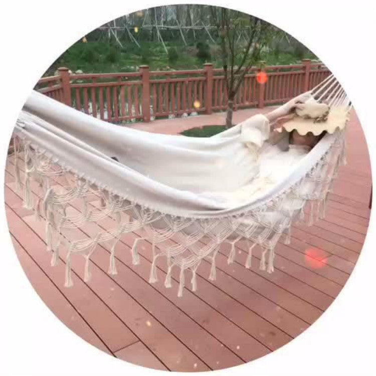 BowLift | Quast Hammock Double Canvas Hammock Outdoor Indoor Photography Props, Specification: 200x150cm White