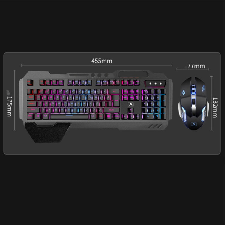 Skanto | K680 RGB Rechargeable Gaming Wireless Keyboard and Mouse Set (Black)