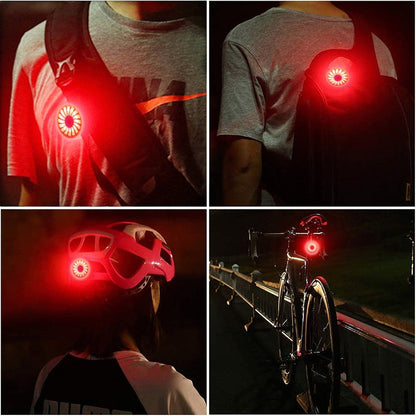 Brehn | Bicycle Smart Sensor Brake Light USB Taillight Warning Light (Titanium)