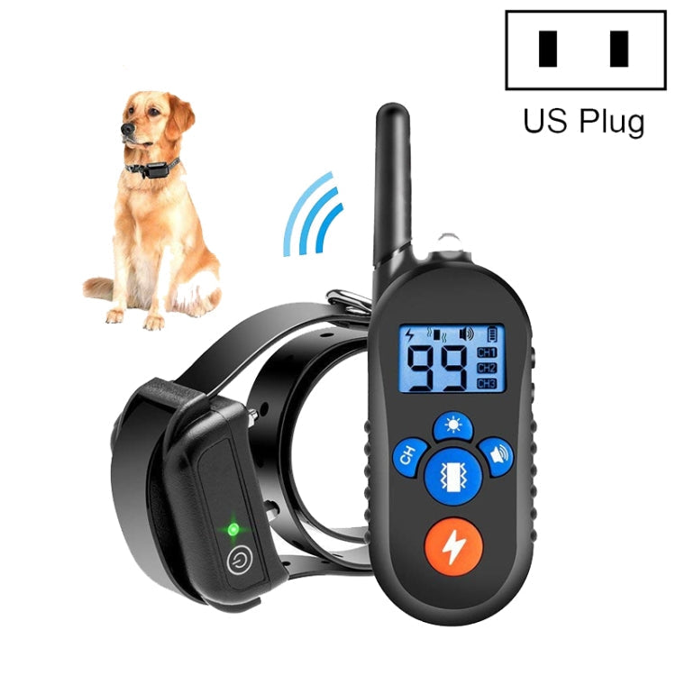 Sandsberg | 800m Remote Control Electric Shock Dog Training Device Vibration Warning Pet Supplies Electronic Waterproof Collar, Style:556-1(US Plug)