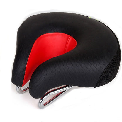 Skanto | Noseless Bike Seat Mountain Bike Thick Soft Padding (Red)