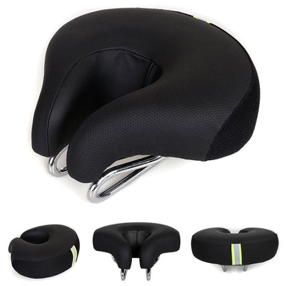 BowLift | Noseless Bicycle Saddle Mountain Bike Thick Soft Padding (Black)