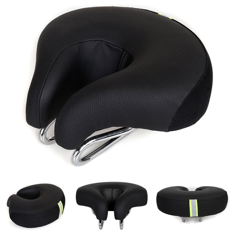 Skanto | Skanto Noseless Bike Seat Mountain Bike Thick Soft Padding (Black)
