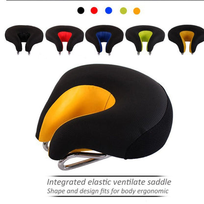 Skanto | Noseless Bike Seat Mountain Bike Thick Soft Padding (Red)