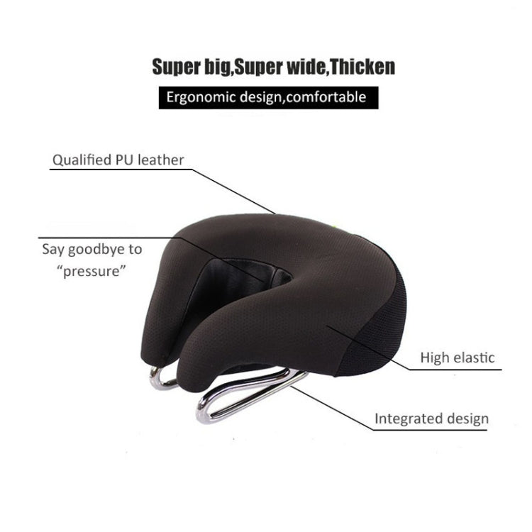 Skanto | Skanto Noseless Bike Seat Mountain Bike Thick Soft Padding (Black)