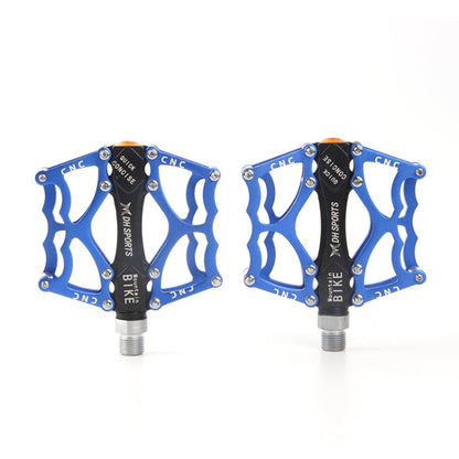 Brehn | Bicycle Pedal Mountain Bike Aluminum Alloy Palin Pedal Non-slip Bearing Pedal (901 Blue)