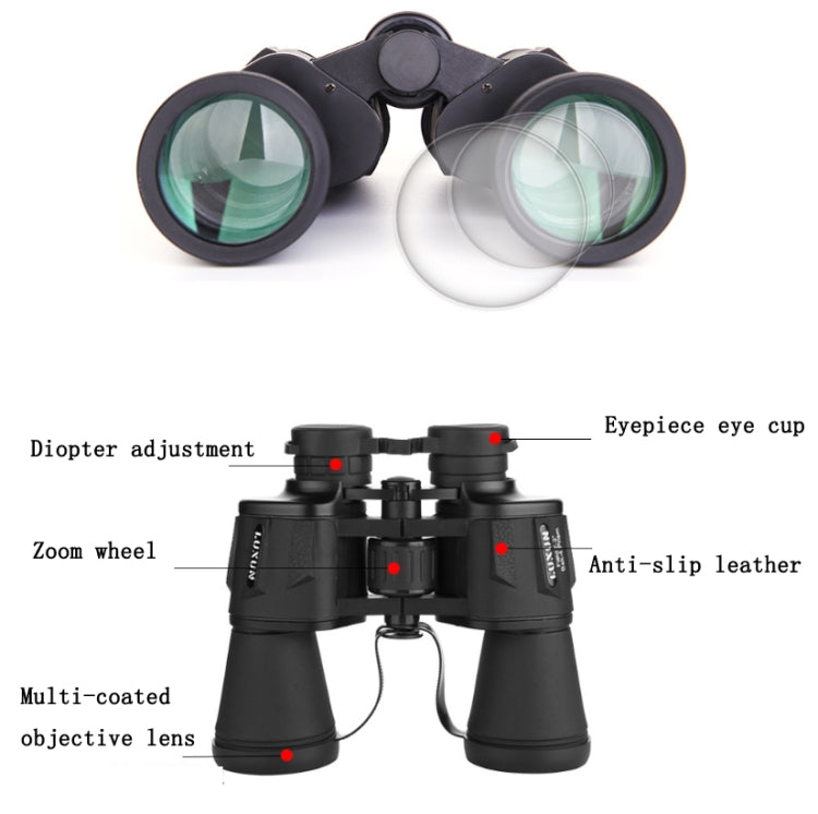 Skanto Skanto | Luxun 20X50 Outdoor Binoculars Low Light Night Vision Non-Infrared High Performance Binoculars (Black)