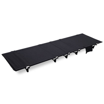 CLS Outdoor Lightweight Folding Camping Cot, Simple Leisure Bed (Black)