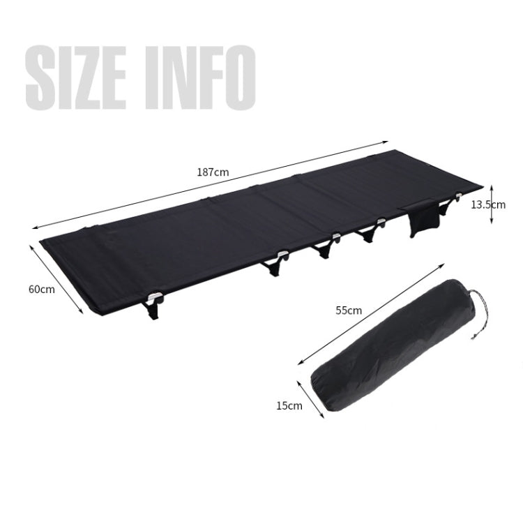 BowLift | CLS Outdoor Lightweight Folding Bed Camping Simple Leisure Bed (Black)