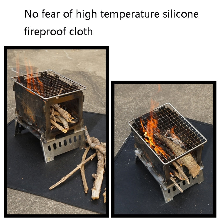 Sandsberg | CLS Outdoor Camping Silicone fireproof blanket Picnic Grill Heat Insulation Pad, Size: XL: 800x750mm